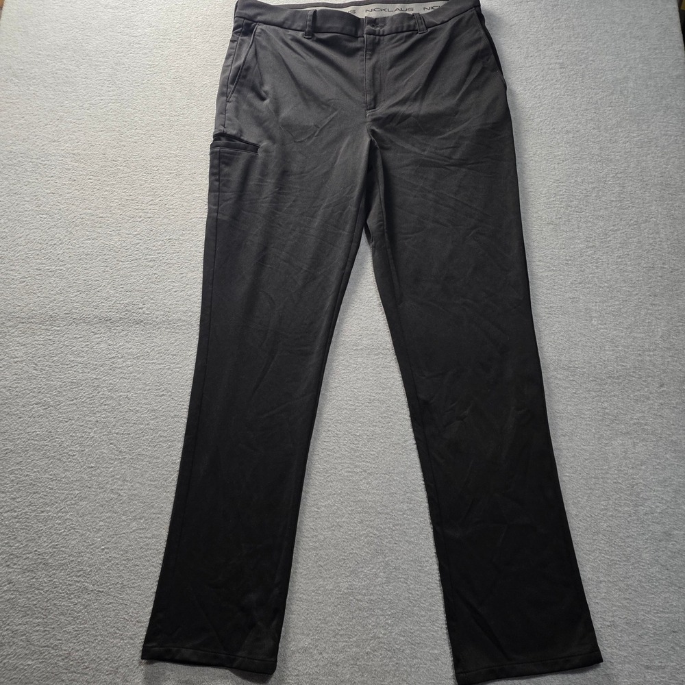 Jack Nicklaus Straight Leg Trousers Mens 34x32 Black Performance Golf Pants